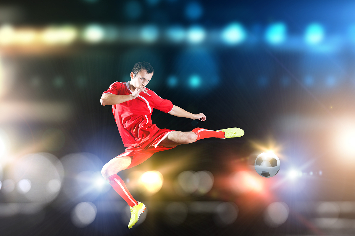 比赛队员的顽强拼搏